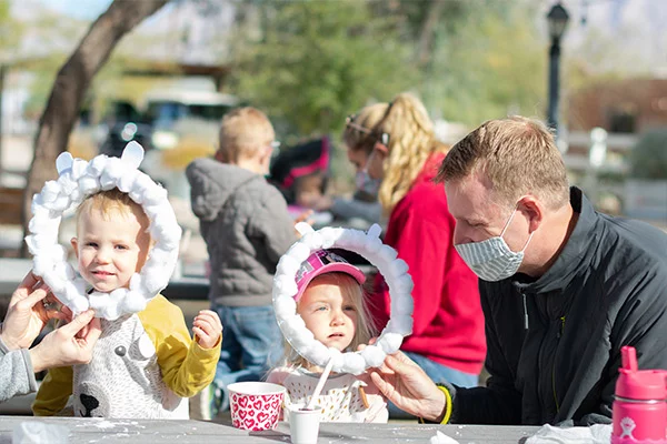 Children at birthday party