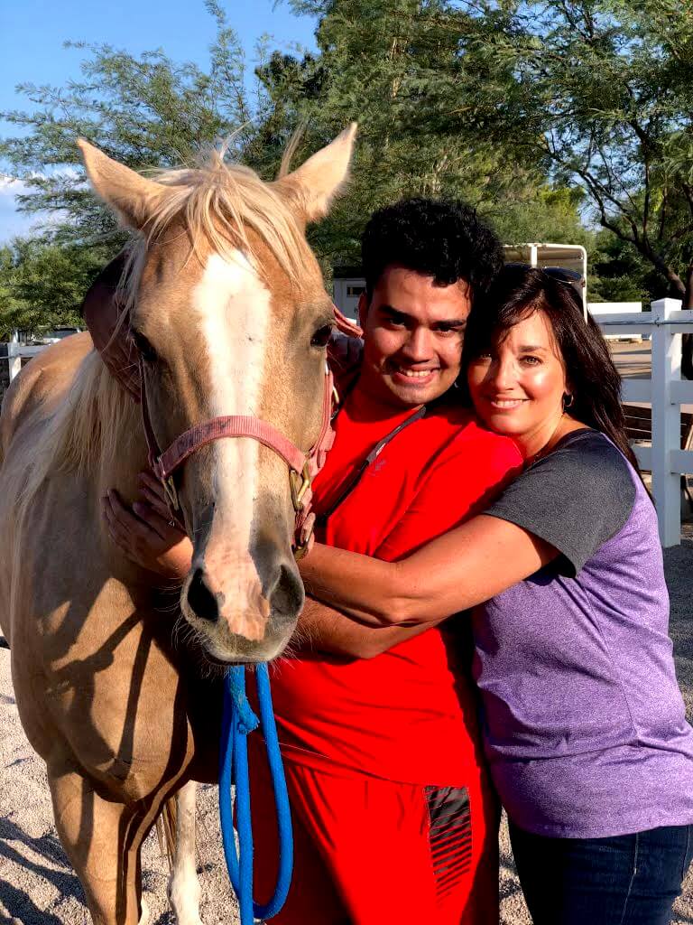 Melinda Sharma and son