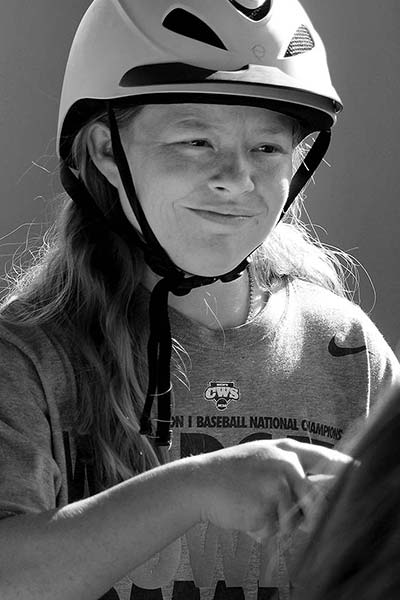 Girl riding horse
